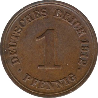 Deutsches Reich 1 Pfennig 1912 F*