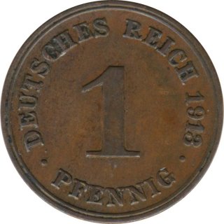 Deutsches Reich 1 Pfennig 1913 D*