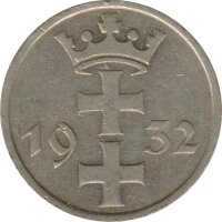 Freie Stadt Danzig 1 Gulden 1932 Stadtwappen*