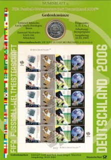 BRD 10 Euro 2005 FIFA Fussball-WM 2006 Silber im Numisblatt*