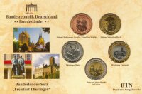 Medaillenset stgl. Th&uuml;ringen verschweisst in Karte