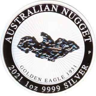 Australien 2021 Nugget Golden Eagle - 1 Oz Silber*