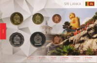 Sri Lanka Kursm&uuml;nzenset stgl in Karte verschweisst*