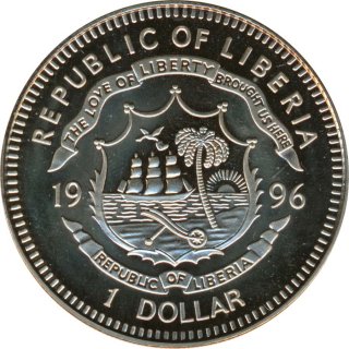 Liberia 1 Dollar 1996 Marine Life Protection*