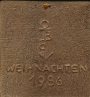 Medaille 1986  Heimsuchung im Etui