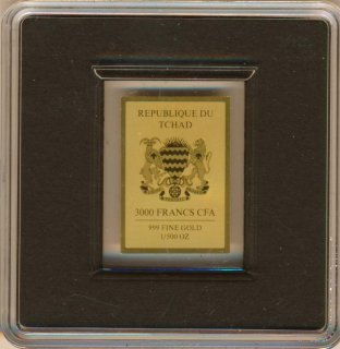 Tschad 3000 Francs o.J. Wappen von Nordrhein-Westfalen 1/500 oz Gold*