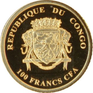 Kongo 100 Francs 2018 Gustav Stresemann Gold
