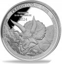 Kongo 2024 - Triceratops 1 Oz Silber