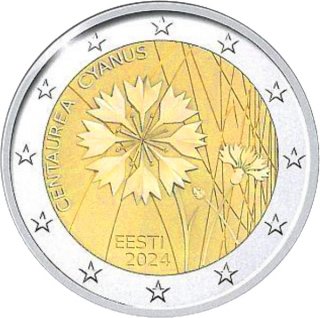 Estland 2 Euro 2024 - Kornblume