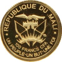 Mali 100 Francs 2018 Johannes Gutenberg Gold