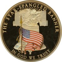 Medaille 2016 US Nationalhymne in Farbe