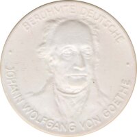 Medaille Johann Wolfgang von Goethe Mei&szlig;ner Porzellan