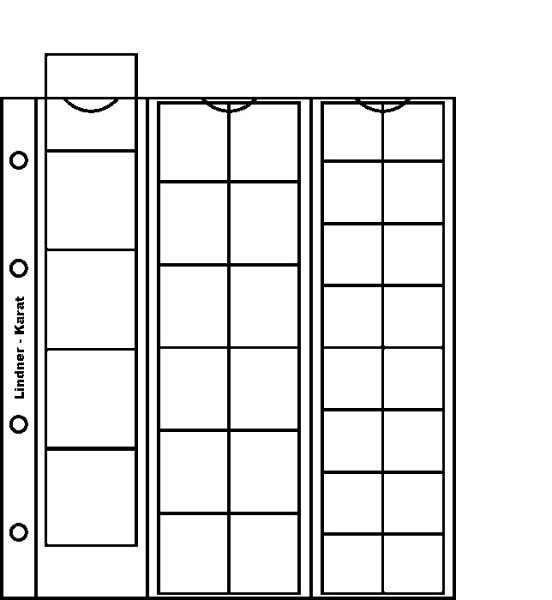 K5 - Karat M&uuml;nzenblatt - Lindner - 10er Packung