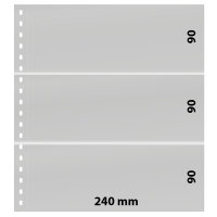 Lindner Klarsichth&uuml;lle mit 3 Taschen (240 x 90 mm),...