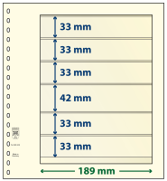 Lindner T-Blanko-Bl&auml;tter 6 Streifen: 33 mm, 10er-Pack