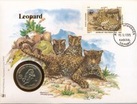 Afghanistan 50 Afghanis 1987 Leoparden im Numisbrief*