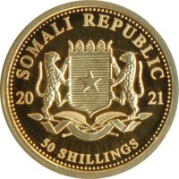 Somalia Republik 2021 - Elefant 50 Shillings 1/25 Oz
