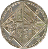 Salzburg 15 Kreuzer 1694 Johann Ernst von Thun Silber*