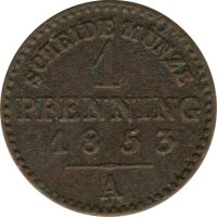 Preussen 1 Pfennig 1853 A Friedrich Wilhelm IV*
