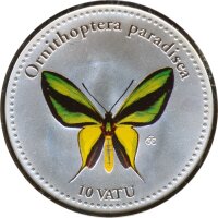 Vanuatu 10 Vatu 2006 PP Ornithoptera paradisea in Farbe*