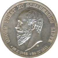 Schaumburg Lippe 3 Mark 1911 A Georg - auf seinen Tod...