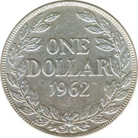 Liberia 1 Dollar 1962 Silber*