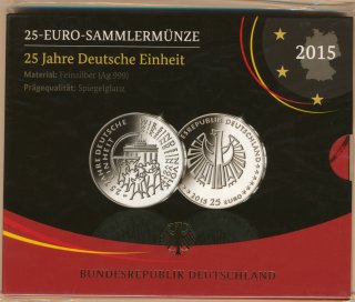 Deutschland 25 Euro 2015 - 25 Jahre Deutsche Einheit PL - G*