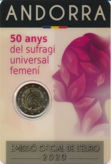 Andorra 2 Euro - 2020 Frauenrechte*