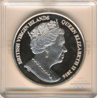 Virgin Islands 10 Dollars 2016 PP Olympiade in Rio - Triathlon Silber in Farbe*