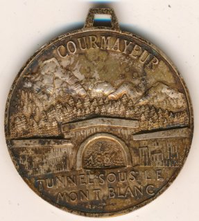 Medaille 1965 Erffnung des Mont Blanc Tunnels