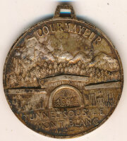 Medaille 1965 Er&ouml;ffnung des Mont Blanc Tunnels