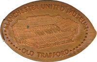 Elongated Coin Quetschm&uuml;nze Old Trafford Stadion