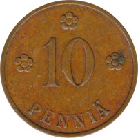 Finnland 10 Penniä 1939 Wappen*