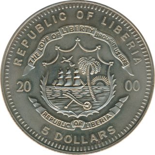Liberia 5 Dollars 2000 Orient Express*