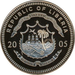 Liberia 5 Dollars 2005 Passagierdampfer Queen Mary*