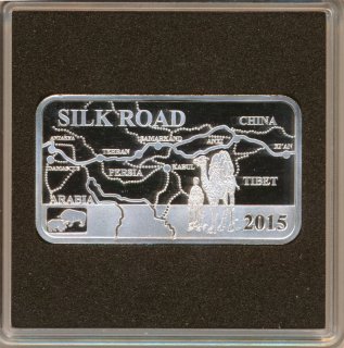 Cook Islands 2 Dollars 2015 PP Seidenstrae Silber*