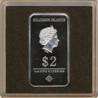 Solomon Islands 2 Dollars 2015 Moskau Silber*