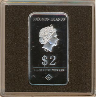 Solomon Islands 2 Dollars 2015 Pisa Silber*