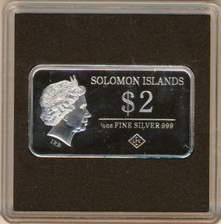 Solomon Islands 2 Dollars 2015 Agra Silber*