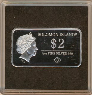 Solomon Islands 2 Dollars 2015 Kairo Silber*