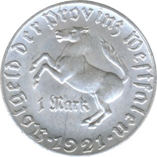 Westfalen 1 Mark 1921 Freiherr vom Stein*