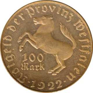 Westfalen 100 Mark 1922 Freiherr vom Stein*