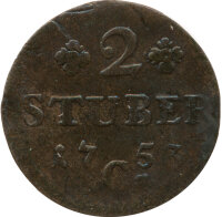 Kleve 2 St&uuml;ber 1753 C Friedrich II Silber*