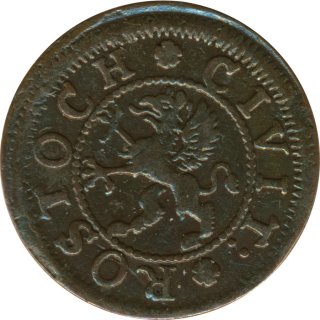 Rostock 3 Pfennig 1729 R Stadtwappen*