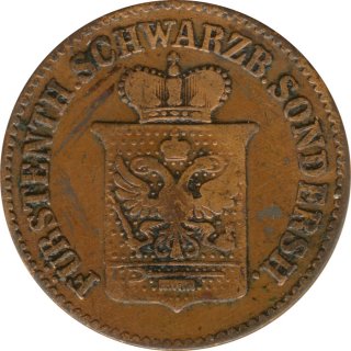 Schwarzburg-Sondershausen 3 Pfennig 1846 A Gnther Friedrich Carl II*