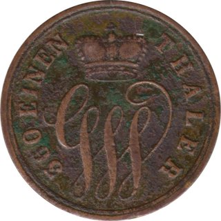 Schaumburg-Lippe 1 Pfennig 1858 A Georg Wilhelm*