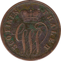 Schaumburg-Lippe 1 Pfennig 1858 A Georg Wilhelm*