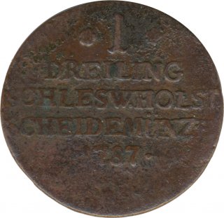 Schleswig-Holstein 1 Dreiling 1787 Staatswappen*