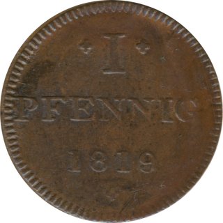 Freie Stadt Frankfurt 1 Pfennig 1819*