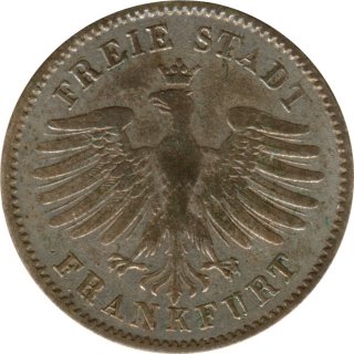 Freie Stadt Frankfurt 6 Kreuzer 1841 Stadtwappen Silber*